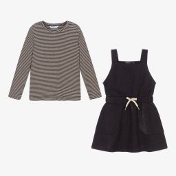 Mayoral-Girls Blue Dress Set | Childrensalon Outlet