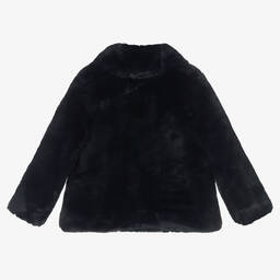مايورال-جاكيت فرو صناعي لون كحلي للبنات | Childrensalon Outlet
