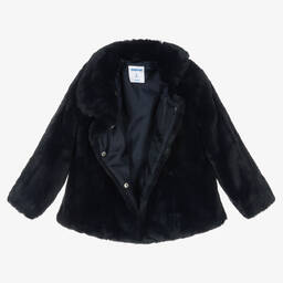 مايورال-جاكيت فرو صناعي لون كحلي للبنات | Childrensalon Outlet