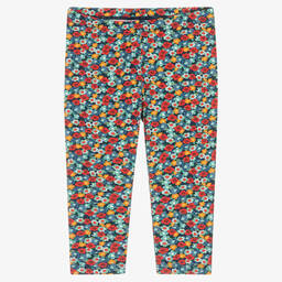 Mayoral-Girls Blue Floral Leggings | Childrensalon Outlet
