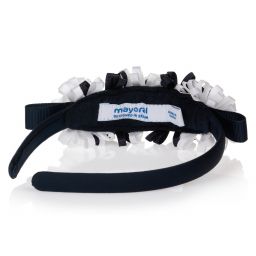 مايورال-طوق للشعر لون كحلي و أبيض للبنات | Childrensalon Outlet