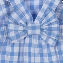 Mayoral-Girls Blue Gingham Jumpsuit | Childrensalon Outlet