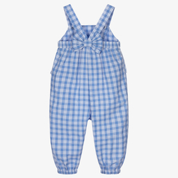 Mayoral-Girls Blue Gingham Jumpsuit | Childrensalon Outlet