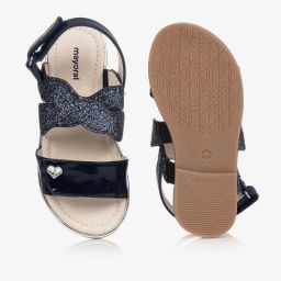 Mayoral-Girls Blue Glitter Sandals | Childrensalon Outlet