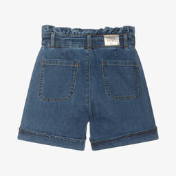 مايورال-شورت قطن دنيم لون أزرق للبنات | Childrensalon Outlet