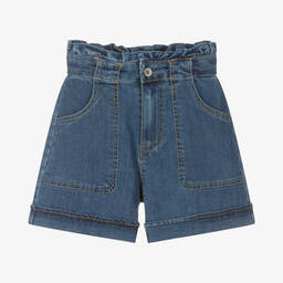 مايورال-شورت قطن دنيم لون أزرق للبنات | Childrensalon Outlet