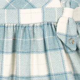 Mayoral-Girls Blue & Ivory Check Dress | Childrensalon Outlet