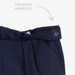 Mayoral-Girls Blue Jersey Trousers | Childrensalon Outlet