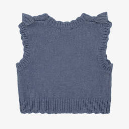 Mayoral-Girls Blue Knitted Sweater Vest | Childrensalon Outlet
