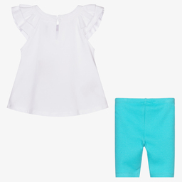 Mayoral-Топ и голубые легинсы для девочек | Childrensalon Outlet