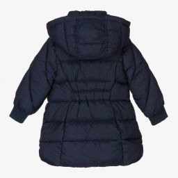 Mayoral-Girls Blue Puffer Coat | Childrensalon Outlet