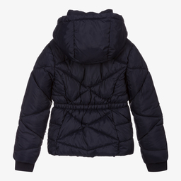 Mayoral-Girls Blue Puffer Jacket | Childrensalon Outlet