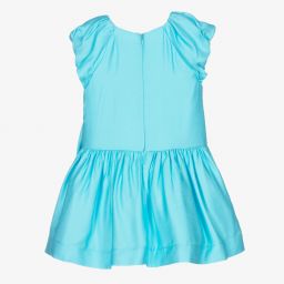 Mayoral-Голубое атласное платье для девочек | Childrensalon Outlet