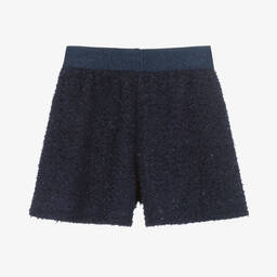 Mayoral-Синие шорты с пайетками для девочек | Childrensalon Outlet