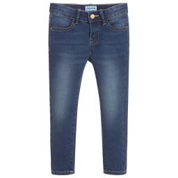 Mayoral-Girls Blue Skinny Fit Jeans | Childrensalon Outlet