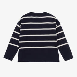 مايورال-بلوفر مزيج فيسكوز محبوك مقلّم لون كحلي للبنات | Childrensalon Outlet