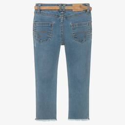 Mayoral-Girls Blue Studded Denim Jeans | Childrensalon Outlet