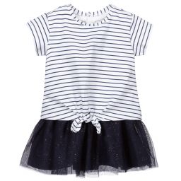 Mayoral-Girls Blue Top & Dress Set | Childrensalon Outlet