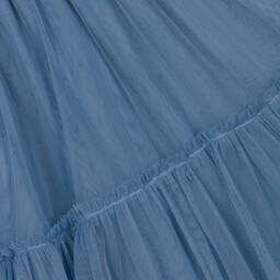 Mayoral-Girls Blue Tulle Dress | Childrensalon Outlet