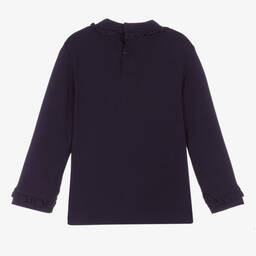 Mayoral-Girls Blue Turtleneck Top | Childrensalon Outlet