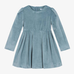 Mayoral-Girls Blue Velvet Dress | Childrensalon Outlet