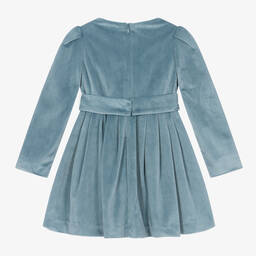 Mayoral-Girls Blue Velvet Dress | Childrensalon Outlet