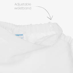 Mayoral-Girls Blue & White Check Linen Short Set | Childrensalon Outlet