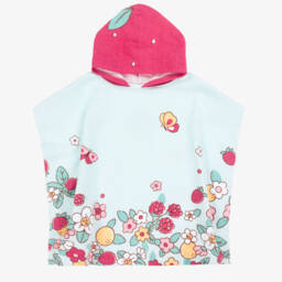 Mayoral Newborn-Girls Blueberry Cotton Hooded Towel Poncho | Childrensalon Outlet
