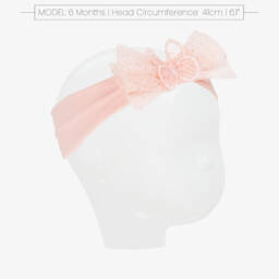 Mayoral-Girls' Blush Butterfly Bow Headband | Childrensalon Outlet