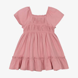 Mayoral-Платье из хлопка розового цвета и сумочка для девочек | Childrensalon Outlet