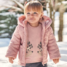 Mayoral-Girls Blush Hedgehog Knit Sweater | Childrensalon Outlet