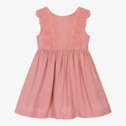 Mayoral-فستان دانتيل وردي بلا أكمام للبنات | Childrensalon Outlet