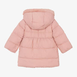 Mayoral-Зимняя стеганая куртка розового цвета для девочек | Childrensalon Outlet