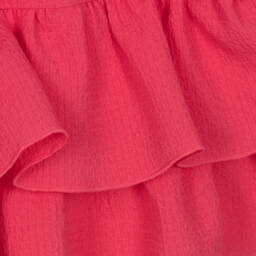 Mayoral-فستان موسلين وردي فاتح للبنات مع كشكشات | Childrensalon Outlet