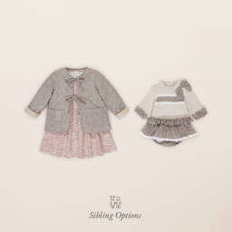 مايورال-فستان تويد جيرسي لون زهري | Childrensalon Outlet