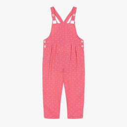 Mayoral-Girls Bright Pink Floral Dungarees | Childrensalon Outlet