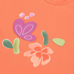 Mayoral-Girls Bright Tangerine Birdie Leggings Set | Childrensalon Outlet