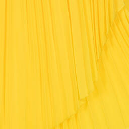 مايورال-فستان شيفون بكسرات لون أصفر | Childrensalon Outlet