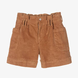 Mayoral-Girls Brown Corduroy Shorts | Childrensalon Outlet