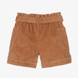 Mayoral-Girls Brown Corduroy Shorts | Childrensalon Outlet