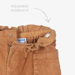 Mayoral-Girls Brown Corduroy Shorts | Childrensalon Outlet