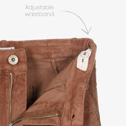 Mayoral-Коричневые вельветовые брюки для девочек | Childrensalon Outlet