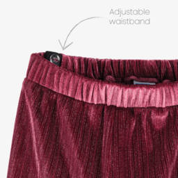 مايورال-طقم بنطلون مخمل لون أحمر براق للبنات | Childrensalon Outlet