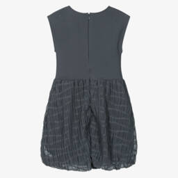 Mayoral-Girls Charcoal Chiffon & Jersey Frock | Childrensalon Outlet
