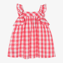 Mayoral-Очаровательное розовое платье в клетку для девочек | Childrensalon Outlet