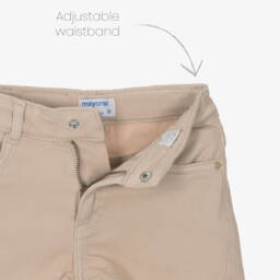 Mayoral-Girls Classic Beige Twill Shorts | Childrensalon Outlet