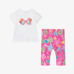 Mayoral-Girls Coral Adventure Leggings Ensemble | Childrensalon Outlet