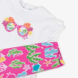 Mayoral-Girls Coral Adventure Leggings Ensemble | Childrensalon Outlet