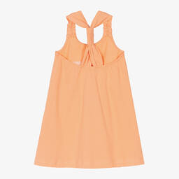 Mayoral-Girls Coral Orange Tropical Cotton Dress | Childrensalon Outlet