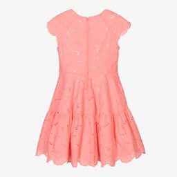 Mayoral-Кораллово-розовое платье из хлопка для девочек | Childrensalon Outlet